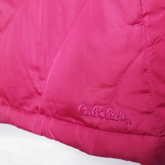 Cabelas Womens Goose Down Puffer Jacket Coat 550 Fill Wine Color Size Small - Picture 5 of 11